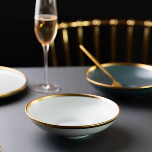 Gold Edge Suave Main Course Bowl Pasta Bowl June Trading   