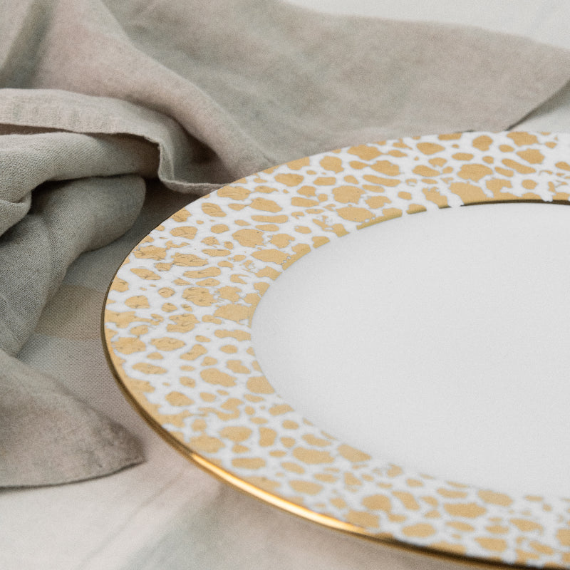 Aurulent Patch & Spiral Texture Dinner Plate Dinner Plates June Trading   