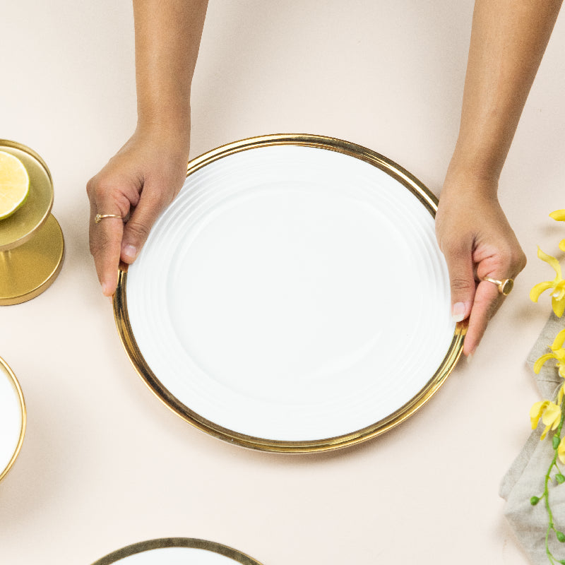 Aurulent & Ripple Edge Dinner Plate Dinner Plates June Trading   