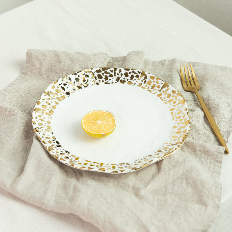 Aurulent Glossy Patches Uneven Snack Plate Dinner Plates June Trading   