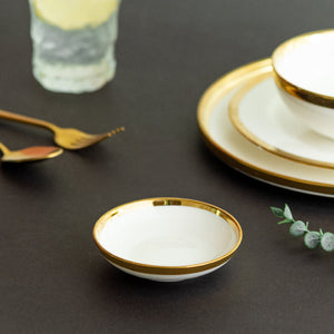 Aurulent Rim Appetizer Plate Serving Bowls June Trading   