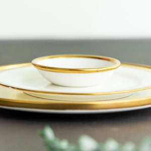 Aurulent Rim Dessert Plate Serving Bowls June Trading   