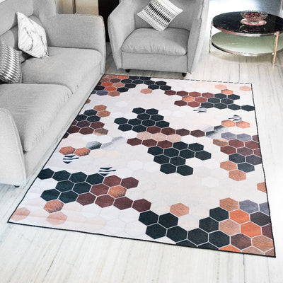 Abstract Honeycomb Modern Home Large Carpet Carpets The June Shop   