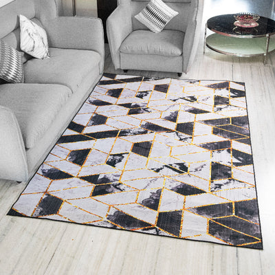 Monochrome Honeycomb Modern Home Large Carpet Carpets June Trading   