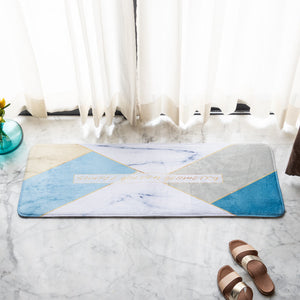 Stylish Marble Design Soft Feel Long Mat Runner Long Mats June Trading   