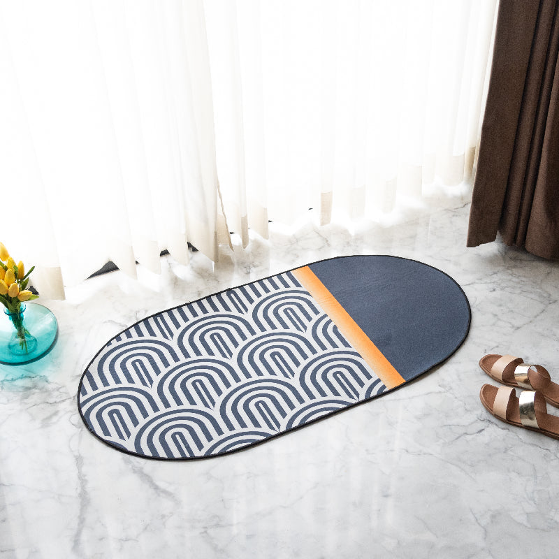 Blue Oval Pattern Designer Oval Rugs Designer Oval Rugs June Trading   