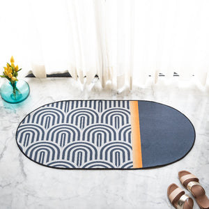 Blue Oval Pattern Designer Oval Rugs Designer Oval Rugs June Trading   