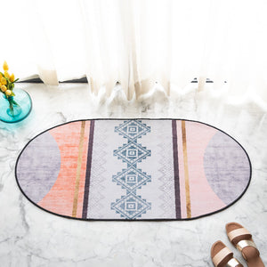 Vintage Traditional Pattern Designer Oval Rugs Designer Oval Rugs June Trading   