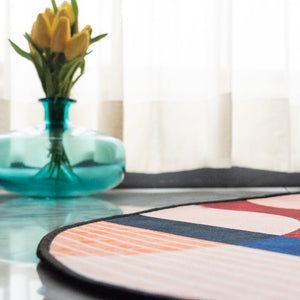 Blue Oval Pattern Designer Oval Rugs Designer Oval Rugs June Trading   