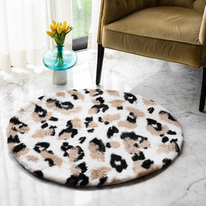 Animal Print Soft Faux Fur Rug Rugs June Trading   