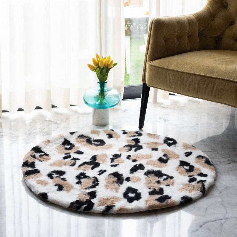 Animal Print Soft Faux Fur Rug