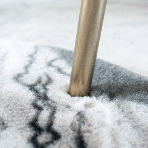 Abstract Slate Grey Soft Faux Fur Rug Rugs The June Shop   