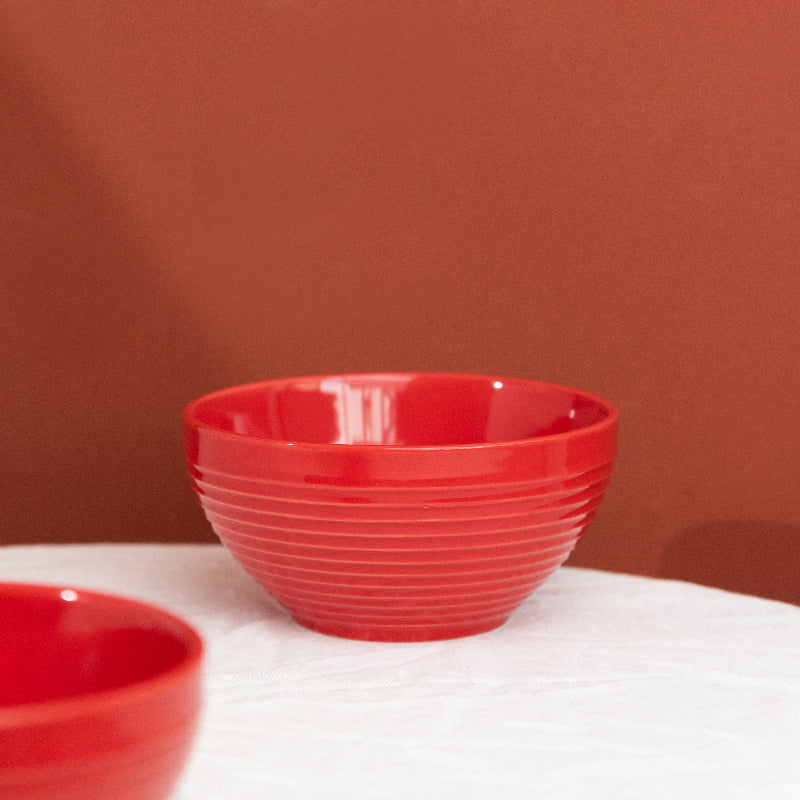 Rogue Red Swirl Bowl (Set of 4) Bowls June Trading   