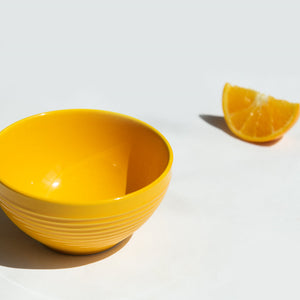 Mustard Yellow Swirl Bowl Bowls June Trading   