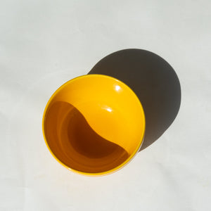 Mustard Yellow Swirl Bowl Bowls June Trading   