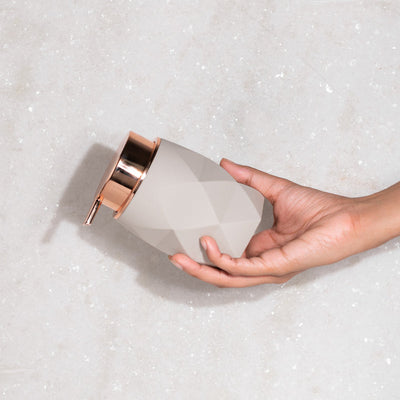 Geometric Matte Liquid Dispenser Soap Dispenser June Trading White  