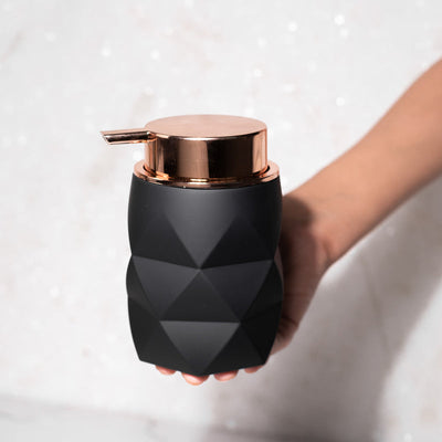 Geometric Matte Liquid Dispenser Soap Dispenser June Trading Black  