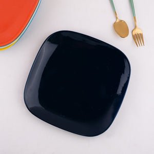 Vibrant Hue Ceramic Serving Plate Dinner Plates June Trading Jade Black  