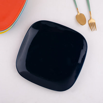 Vibrant Hue Ceramic Serving Plate Dinner Plates June Trading Jade Black  