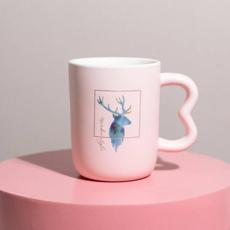 Reindeer Embellished Ceramic Tea Cup With Tea Pot Set Tea & Coffee Sets June Trading   