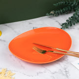 Vivid Oval Serving Plate Dinner Plates June Trading Amber Orange  