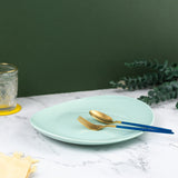 Vivid Oval Serving Plate Dinner Plates June Trading Sky Blue  