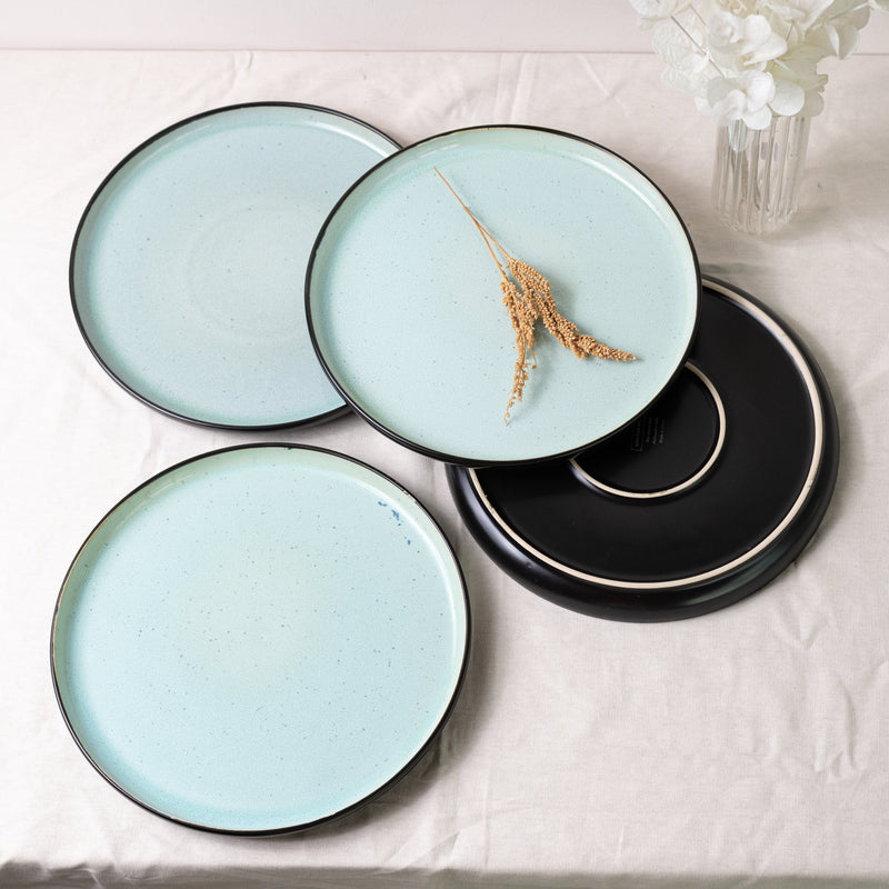 Soft-Toned Statement Dinner Plate (10 Inches) Dinner Plates June Trading Aqua Blue  