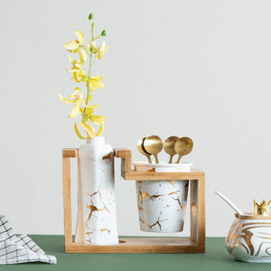 Idyllic Cutlery Stand & Vase With Spoon Set Cutlery Stand June Trading   