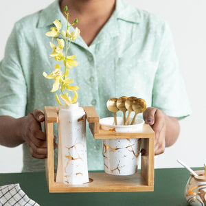 Idyllic Cutlery Stand & Vase With Spoon Set Cutlery Stand June Trading   