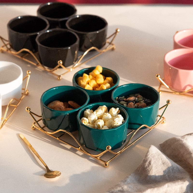 Allure Appetizer Platter With Golden Rack