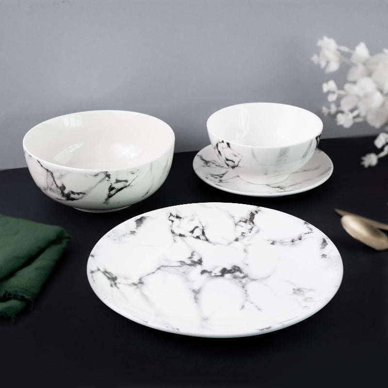 Premium Marble Dinner Set (16 Pieces) The June Shop