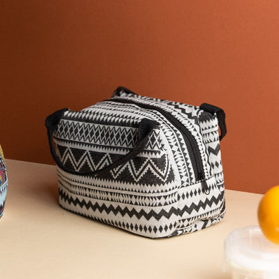 Bright & Bold Aztec Heat Insulated Lunch Bag Insulated Lunch Bags June Trading Monochrome Aztec  
