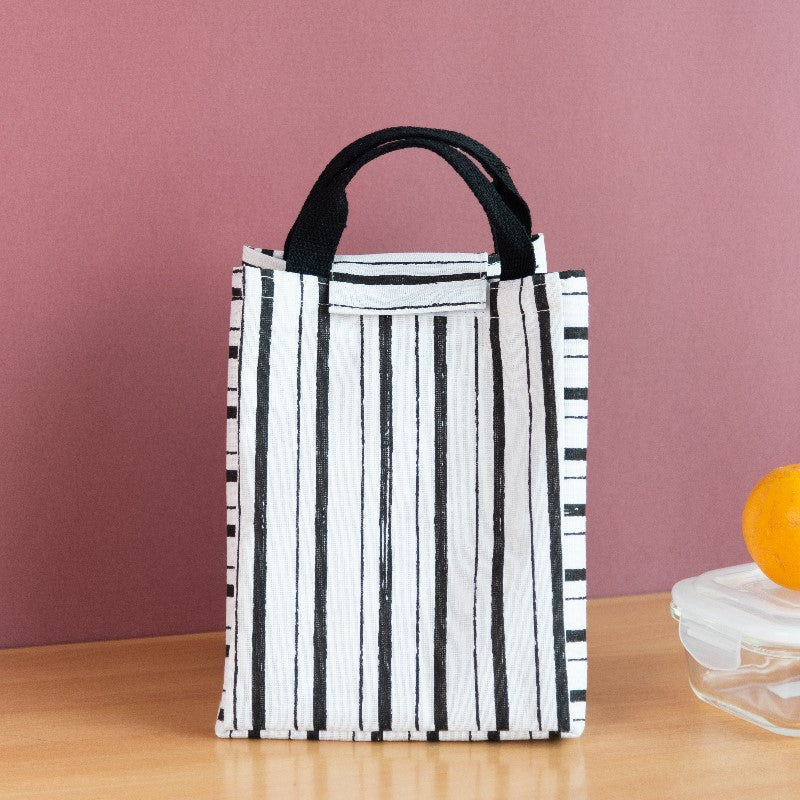 For The Minimalist Heat Insulated Lunch Bag Insulated Lunch Bags June Trading Simple Stripe  