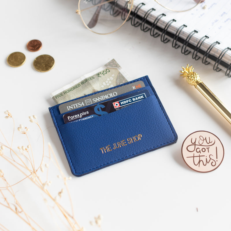 Card Holder Wallet Card Holder June Trading Royal Blue  