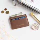 Card Holder Wallet Card Holder June Trading Chocolate Brown  