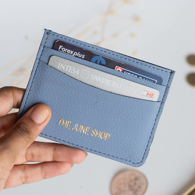 Card Holder Wallet Card Holder June Trading Light Blue  