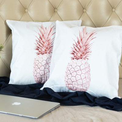 Pineapple Print Cushion Covers (Set of 2) Cushion Cover June Trading   