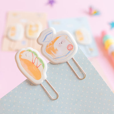 Bookmark Paperclips - Bread (Set of 2) Paper Clip June Trading   