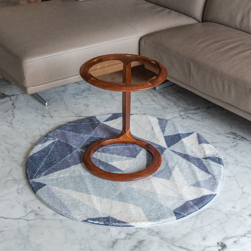 Abstract Round Wool Rug Rugs The June Shop   