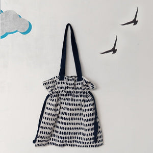 Blue Dotted Print Shoulder Bag Shoulder Bag June Trading   