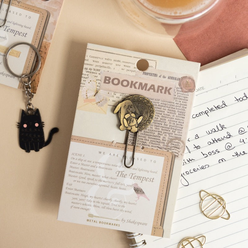 Metallic Paper Clip Bookmark - Animals Paper Clip June Trading   