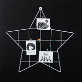 Star - Photo Holder Wall Grid Photo Holder Grid June Trading Ivory White  