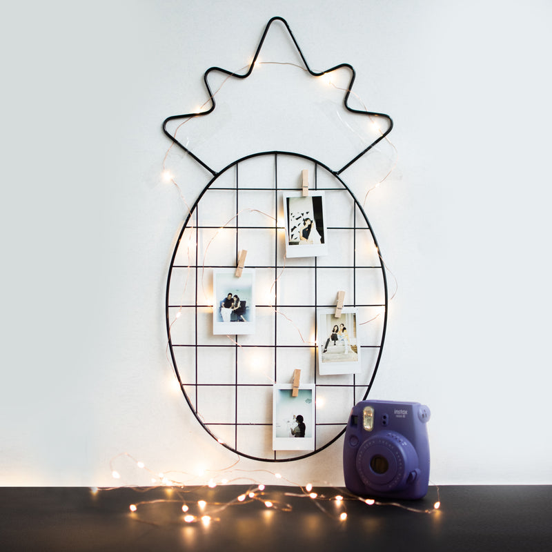 Pineapple - Photo Holder Wall Grid Photo Holder Grid June Trading Pitch Black  