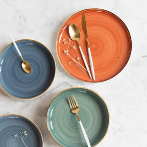 Gold Rimmed Dinner Plate Dinner Plates June Trading   