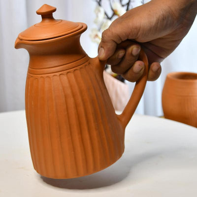 Sowpeace Premium Large Terracotta flat-base Jug