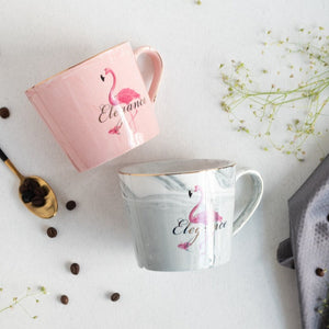 Dreamy Flamingo Marble Coffee Mug Coffee Mugs June Trading   