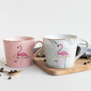 Dreamy Flamingo Marble Coffee Mug Coffee Mugs June Trading   