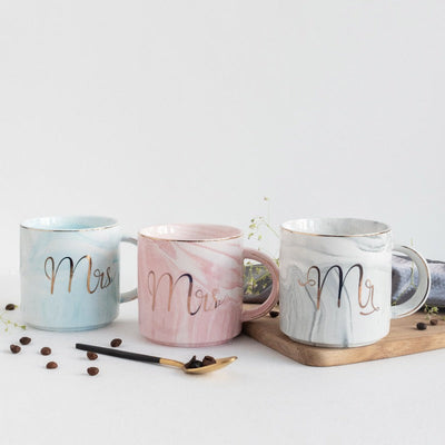 Mr and Mrs Marble Coffee Mug Coffee Mugs June Trading   