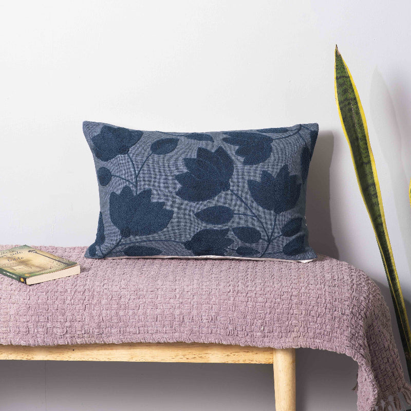 Sirevest Blue Mist Leaf Pillow Cover