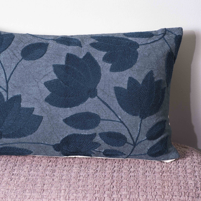 Sirevest Blue Mist Leaf Pillow Cover